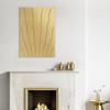 SIGNLEADER Metal Wall Art Decor Zebra Stripe Minimalist Modern Abstract Wall Sculpture Hangings Home Decoration for Living Room, Bedroom, Bathroom, Kitchen, Outdoor - 36" Gold view 2