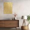 SIGNLEADER Metal Wall Art Decor Zebra Stripe Minimalist Modern Abstract Wall Sculpture Hangings Home Decoration for Living Room, Bedroom, Bathroom, Kitchen, Outdoor - 36" Gold view 3