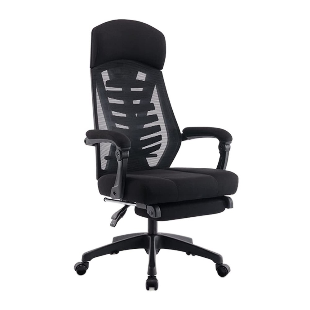 Executive Desk Chair Ergonomic Office Desk Chair, Swivel Mesh PC Chair with Headrest and Arms, Height Adjustable, Comfortable High-Back Executive Chair with Footstool Office Chair (Color : B)