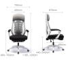 Executive Desk Chair Ergonomic Office Desk Chair, Swivel Mesh PC Chair with Headrest and Arms, Height Adjustable, Comfortable High-Back Executive Chair with Footstool Office Chair (Color : B) view 2