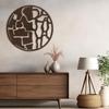 SIGNLEADER Metal Wall Art Decor Abstract Circle Shapes Minimalist Modern Abstract Wall Sculpture Hangings Home Decoration for Living Room, Bedroom, Bathroom, Kitchen, Outdoor - 36" Bronze view 1
