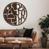 SIGNLEADER Metal Wall Art Decor Abstract Circle Shapes Minimalist Modern Abstract Wall Sculpture Hangings Home Decoration for Living Room, Bedroom, Bathroom, Kitchen, Outdoor - 36" Bronze view 4