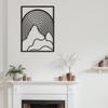 SIGNLEADER Metal Wall Art Decor Geometric Mid-Century Stripe Landscape Modern Abstract Wall Sculpture Hangings Home Decoration for Living Room, Bedroom, Bathroom, Kitchen, Outdoor - 30" Black view 3