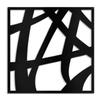 SIGNLEADER Metal Wall Art Decor Mid Century Abstract Lines Minimalist Modern Abstract Wall Sculpture Hangings Home Decoration for Living Room, Bedroom, Bathroom, Kitchen, Outdoor - 30" Black view 2