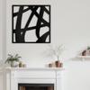 SIGNLEADER Metal Wall Art Decor Mid Century Abstract Lines Minimalist Modern Abstract Wall Sculpture Hangings Home Decoration for Living Room, Bedroom, Bathroom, Kitchen, Outdoor - 30" Black view 3