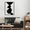 SIGNLEADER Metal Wall Art Decor Abstract Shapes Illustrations Minimalist Modern Abstract Wall Sculpture Hangings Home Decoration for Living Room, Bedroom, Bathroom, Kitchen, Outdoor - 18" Black view 1