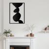 SIGNLEADER Metal Wall Art Decor Abstract Shapes Illustrations Minimalist Modern Abstract Wall Sculpture Hangings Home Decoration for Living Room, Bedroom, Bathroom, Kitchen, Outdoor - 18" Black view 3