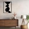 SIGNLEADER Metal Wall Art Decor Abstract Shapes Illustrations Minimalist Modern Abstract Wall Sculpture Hangings Home Decoration for Living Room, Bedroom, Bathroom, Kitchen, Outdoor - 18" Black view 4
