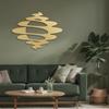 SIGNLEADER Metal Wall Art Decor Abstract Shapes Geometric Illustrations Modern Abstract Wall Sculpture Hangings Home Decoration for Living Room, Bedroom, Bathroom, Kitchen, Outdoor - 30" Gold view 1