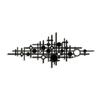 SIGNLEADER Metal Wall Art Decor Black Circle Abstract Shapes Minimalist Modern Abstract Wall Sculpture Hangings Home Decoration for Living Room, Bedroom, Bathroom, Kitchen, Outdoor - 36" Black view 2