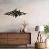 SIGNLEADER Metal Wall Art Decor Black Circle Abstract Shapes Minimalist Modern Abstract Wall Sculpture Hangings Home Decoration for Living Room, Bedroom, Bathroom, Kitchen, Outdoor - 36" Black view 4