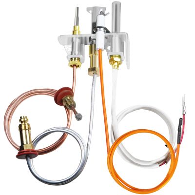 446-510A Natural Gas Pilot Assembly for Heat-N-Glo, Royal Gas Fireplaces, Standing Pilot Assembly Replacement Parts SRV446-510A, for Heat-N-Glo Fireplace with Thermocouple Thermopile and Pilot Tubing