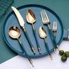 24 Piece Cutlery Set White Silverware Set for 4 Stainless Steel Flatware Cutlery Set,Utensil Sets for Home Restaurant Mirror Finish Dishwasher Safe view 2