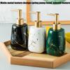 VINGAA Bathroom Accessory Set, Ceramic Bathroom Accessories Set, Bathroom Accessories Sets Complete, 4-Piece Bathroom Sink Set, Bathroom Soap Dispenser Set, for Home, Bathroom, Dorm, Apartment view 4