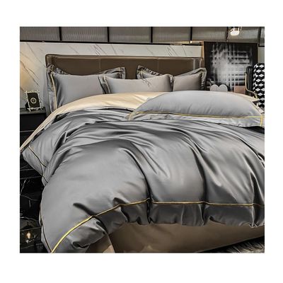 Cotton Duvet Cover Set Queen Full 4 Pieces Duvet Covers + Mattress Cover + 2 Pillow Shams Comfy Simple Style Soft Breathable Bedding For All Seasons Solid Color ( Color : Dark Gray , Size : Full )