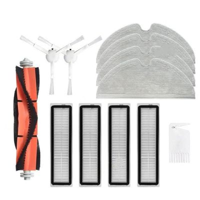 GRASKY Main Brush Hepa Filter Side Brushes Mop Cloth/Fit for Dreame D9 L10 Pro Vacuum Cleaner Parts (Color : Burgundy)