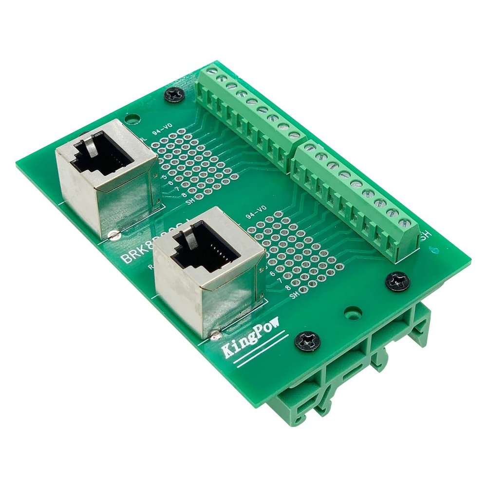 Jienk 2Way RJ45 8P8C DIN Rail Mount Ethernet Connector Distribution