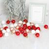 49Pcs Mini Christmas s, Christmas s Decoration, Christmas Tree Ornaments s Set for Wreath, Tabletop Xmas Tree(Red and White Powder) view 3