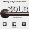 Zeerobee Curtain Rods for Windows 120 to 240, 1 Inch Industrial Wrap Around Curtain Rod, Indoor/Outdoor Room Divider Adjustable Drapery Pole, 120"-240", Antique Bronze view 4