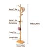 WAGLOS Coat Stand Coat Rack Freestanding With 9 Hooks Coat Stand Solid Wood Coat Tree For Bedroom Hallway Entryway Coat Shelf Space Saver view 2