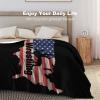 American Wrestling Flag Flannel Blanket Soft Warm Plush Couch Blanket Throw Blanket for Bed Sofa Chairs 40"x50" view 4