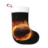 Personalized Burning basketball pictures Christmas Stockings 18" Large Stockings Santa Classic Xmas Fireplace Hanging Stockings for Family Stocking Gifts Holiday Decoration Season Party Decor view 1