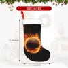 Personalized Burning basketball pictures Christmas Stockings 18" Large Stockings Santa Classic Xmas Fireplace Hanging Stockings for Family Stocking Gifts Holiday Decoration Season Party Decor view 2