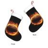 Personalized Burning basketball pictures Christmas Stockings 18" Large Stockings Santa Classic Xmas Fireplace Hanging Stockings for Family Stocking Gifts Holiday Decoration Season Party Decor view 4