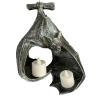 clinmday Bat Wall Tealight Holder,Eco-Friendly Resin Realistic Shape Gothic Bat Candle Decor for Fireplace Garden Home Patio Black view 1