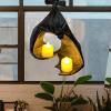 clinmday Bat Wall Tealight Holder,Eco-Friendly Resin Realistic Shape Gothic Bat Candle Decor for Fireplace Garden Home Patio Black view 2