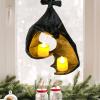 clinmday Bat Wall Tealight Holder,Eco-Friendly Resin Realistic Shape Gothic Bat Candle Decor for Fireplace Garden Home Patio Black view 4