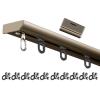 Ceiling Mount Room Divider Curtain Rail w / 4-Wheeled Mute Rollers, Aluminum Track - Load 50kg / 110lbs, Closet Dorms Bedroom Living Room Curtain Rod ( Color : ligjt grey , Size : 6.6m/21.7ft L ) view 1
