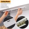 Ceiling Mount Room Divider Curtain Rail w / 4-Wheeled Mute Rollers, Aluminum Track - Load 50kg / 110lbs, Closet Dorms Bedroom Living Room Curtain Rod ( Color : ligjt grey , Size : 6.6m/21.7ft L ) view 3