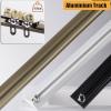 Ceiling Mount Room Divider Curtain Rail w / 4-Wheeled Mute Rollers, Aluminum Track - Load 50kg / 110lbs, Closet Dorms Bedroom Living Room Curtain Rod ( Color : ligjt grey , Size : 6.6m/21.7ft L ) view 4