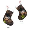 BTCOWZRV Personalized A Little Yorkshire Terrier Christmas Stockings 18" Large Stockings Santa Classic Xmas Fireplace Hanging Stockings for Family Stocking Gifts Holiday Decoration Season Party Decor view 4
