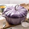 Cast Iron Pumpkin Cocotte, 3.9L Dutch Oven, Enamel Pot With Lid - Serves 3-5, Halloween & Thanksgiving Decor Gift view 2