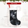 Personalized Black and gray camouflage pattern Christmas Stockings 18" Large Stockings Santa Classic Xmas Fireplace Hanging Stockings for Family Stocking Gifts Holiday Decoration Season Party Decor view 2