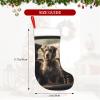 BTCOWZRV Personalized Animals in car Christmas Stockings 18" Large Stockings Santa Classic Xmas Fireplace Hanging Stockings for Family Stocking Gifts Holiday Decoration Season Party Decor view 2