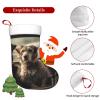 BTCOWZRV Personalized Animals in car Christmas Stockings 18" Large Stockings Santa Classic Xmas Fireplace Hanging Stockings for Family Stocking Gifts Holiday Decoration Season Party Decor view 3