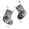 Personalized Black and white leopard face Christmas Stockings 18" Large Stockings Santa Classic Xmas Fireplace Hanging Stockings for Family Stocking Gifts Holiday Decoration Season Party Decor view 4