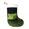 BTCOWZRV Personalized A Cute Tree Frog Christmas Stockings 18" Large Stockings Santa Classic Xmas Fireplace Hanging Stockings for Family Stocking Gifts Holiday Decoration Season Party Decor view 1