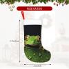 BTCOWZRV Personalized A Cute Tree Frog Christmas Stockings 18" Large Stockings Santa Classic Xmas Fireplace Hanging Stockings for Family Stocking Gifts Holiday Decoration Season Party Decor view 2