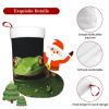 BTCOWZRV Personalized A Cute Tree Frog Christmas Stockings 18" Large Stockings Santa Classic Xmas Fireplace Hanging Stockings for Family Stocking Gifts Holiday Decoration Season Party Decor view 3