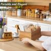 DRASTAR Utensil Caddy, Silverware Caddy for Party, Acacia Wood Silverware Holder, Silverware Organizer Countertop, Cutlery Storage Containers for Kitchen Table view 2