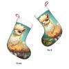 BTCOWZRV Personalized Alpaca on Dark Background Christmas Stockings 18" Large Stockings Santa Classic Xmas Fireplace Hanging Stockings for Family Stocking Gifts Holiday Decoration Season Party Decor view 4