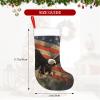 BTCOWZRV Personalized an Eagle Flies Over Christmas Stockings 18" Large Stockings Santa Classic Xmas Fireplace Hanging Stockings for Family Stocking Gifts Holiday Decoration Season Party Decor view 2