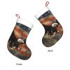 BTCOWZRV Personalized an Eagle Flies Over Christmas Stockings 18" Large Stockings Santa Classic Xmas Fireplace Hanging Stockings for Family Stocking Gifts Holiday Decoration Season Party Decor view 4