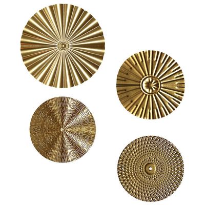 ABOOFAN 4pcs Irregular Metal Wall Art Discs Decorative Wall Decor Easy Installation Modern Living Room Bedroom Decoration