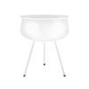 RUNNUP Mid-Century Round Metal Top Side Table 3 Legs End Table Modern Home Decor Corner Table with Storage for Living Room Bedroom Balcony Office, White 14" L x 14" W x 19.5" H view 1
