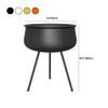 RUNNUP Mid-Century Round Metal Top Side Table 3 Legs End Table Modern Home Decor Corner Table with Storage for Living Room Bedroom Balcony Office, White 14" L x 14" W x 19.5" H view 2